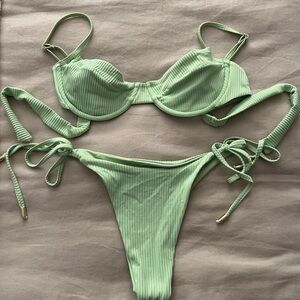 Monday Swimwear mint green Bikini Set